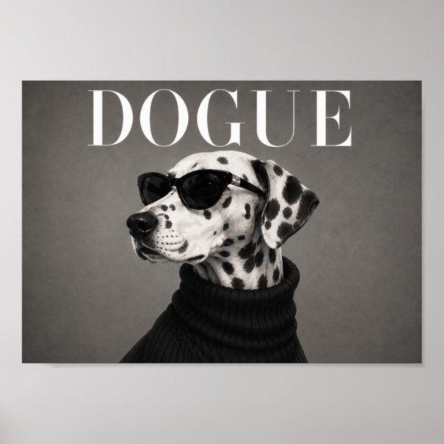 Impression d'art de chien de mode Dalmatien chic (Devant)
