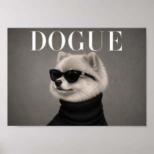 Impression d'art de chien de mode Poméranien