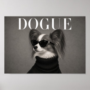 Impression d'art de chien Papillon pour éditorial 