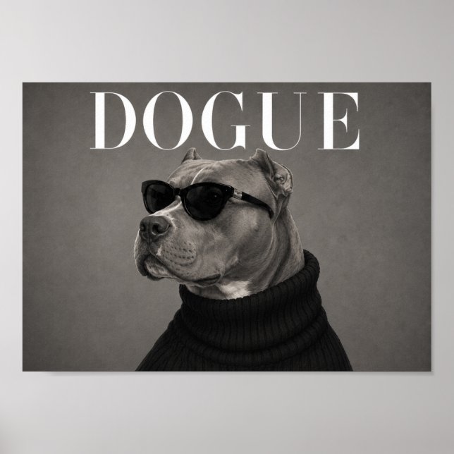 Impression d'art de chien XL American Bully Fashio (Devant)