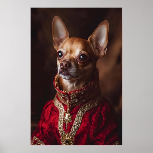 Impression d'art de Chihuahua royal, Portrait de c (Devant)