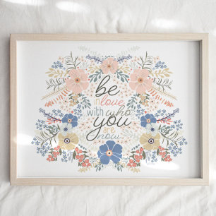 Impression d'art de citation florale