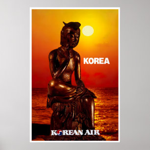 Impression d'art de Corée Affiche de voyage coréen