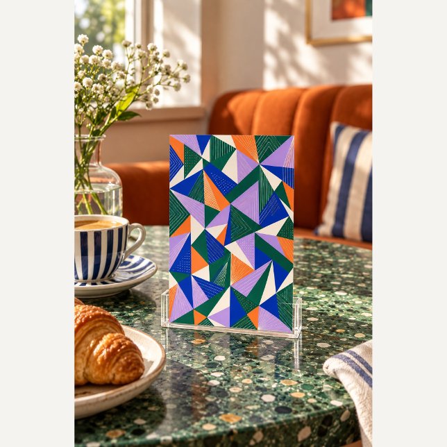 Impression d'art de courtepointes électriques (4 x 6 inch unframed semi-gloss print. Flat printed artwork. Styled scene; props not included.)