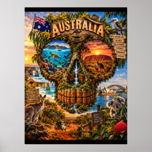 Impression d'art de crâne d'Australie   État d'esp