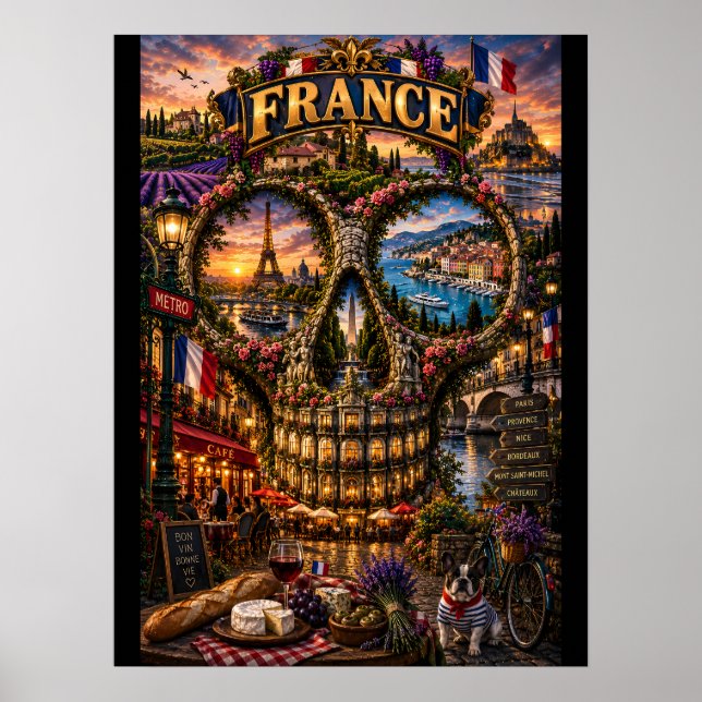 Impression d'art de crâne de France | État d'espri (Devant)