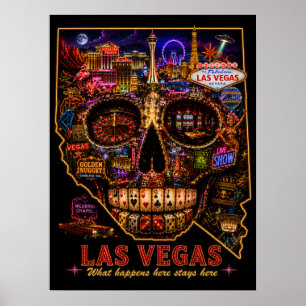 Impression d'art de crâne de Las Vegas État d'es