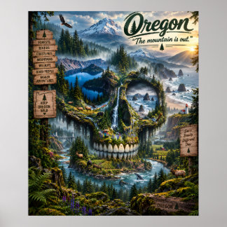 Impression d'art de crâne de l'Oregon | État d'esp