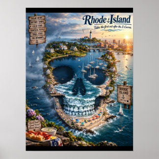 Impression d'art de crâne de Rhode Island | État d