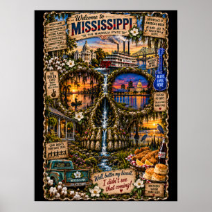 Impression d'art de crâne du Mississippi État d'