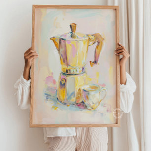 Impression d'art de cuisine d'espresso de café Mok