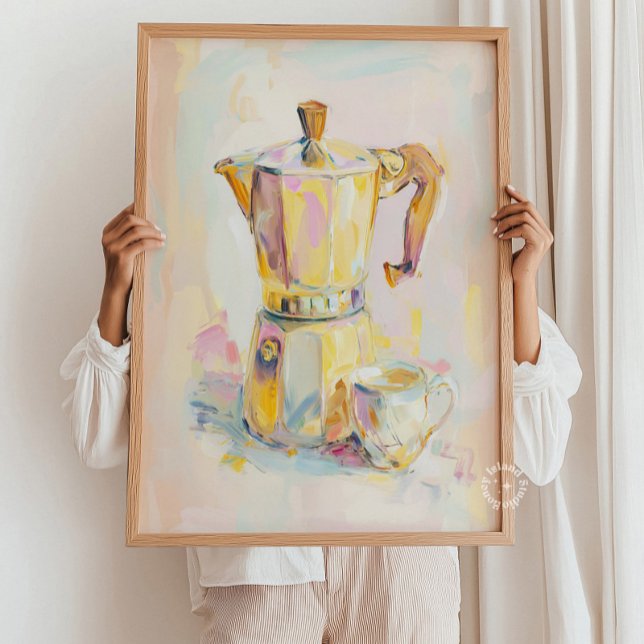 Impression d'art de cuisine d'espresso de café Mok (Italian Moka Coffe Espresso Kitchen Wall Art Print)