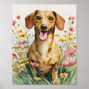 Impression d'art de dachshund drôle – Affiche de c
