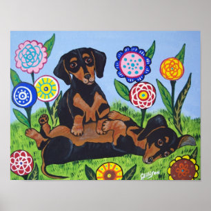 Impression d'art de Dachshunds