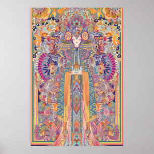 Impression d'art de déesse mystique Mandala psyché