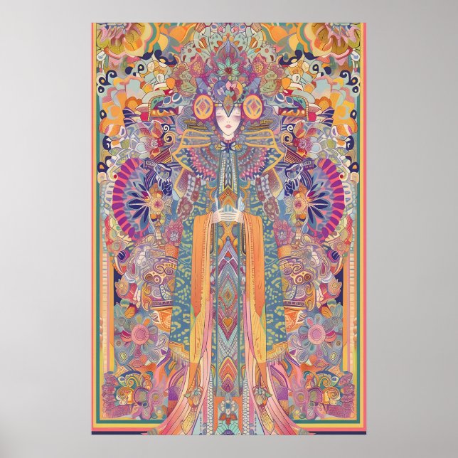Impression d'art de déesse mystique Mandala psyché (Devant)