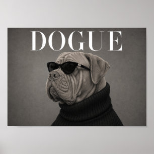 Impression d'art de Dogue de Bordeaux chic mode