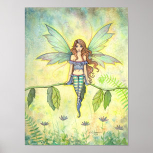 Impression d'art de fantaisie de fée de jardin ver
