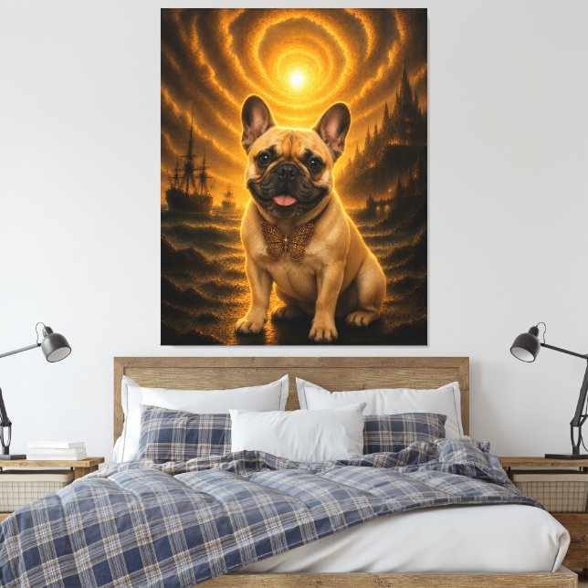 Impression d'art de fantaisie de Papillon Bouledog (Insitu(Chambre))