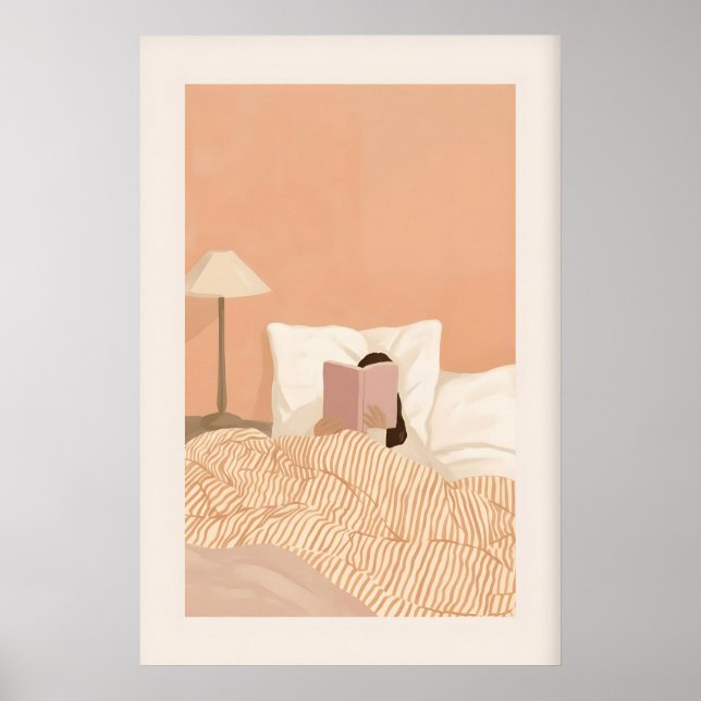 Impression d'art de femme apaisante lisant - Minim (Devant)