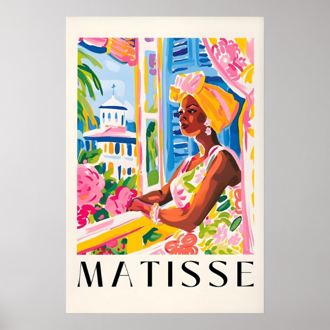 Impression d'art de femme noire de style Matisse R (Devant)