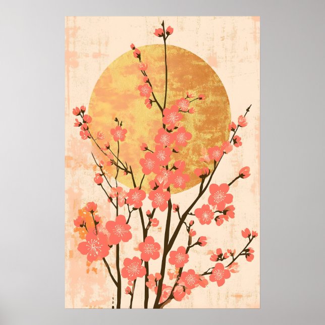 Impression d'art de fleur de cerisier japonaise So (Devant)