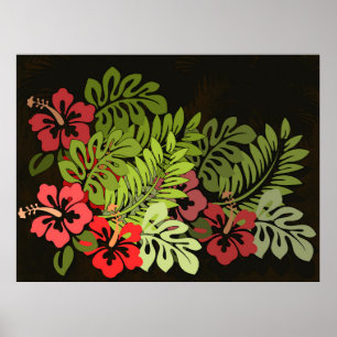 Impression d'art de fleur d'Hawaii Aloha