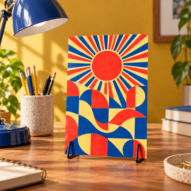 Impression d'art de géométrie à bonne énergie (4 x 6 inch unframed semi-gloss print. Flat printed artwork. Styled scene; props not included.)