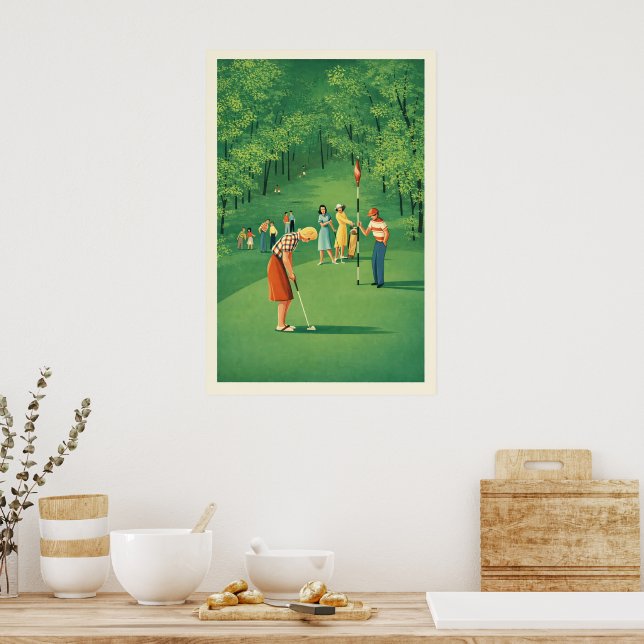 Impression d'art de golf vintage (Cuisine)