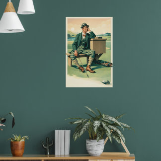 Impression d'art de golf vintage