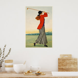 Impression d'art de golf vintage