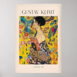 Impression d'art de Gustav Klimt - Dame avec l'éve