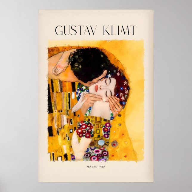 Impression d'art de Gustav Klimt - Le Baiser907 (Devant)