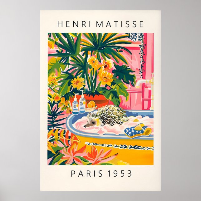 Impression d'art de Hérisson dans la Baignoire Sty (Devant)