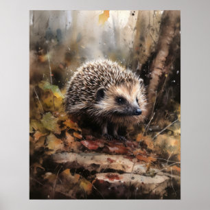Impression d'art de hérisson de la forêt