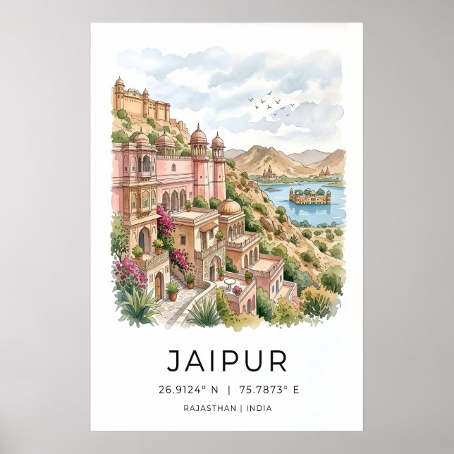 Impression d'art de Jaipur Vintage Pink City, Dôme (Devant)