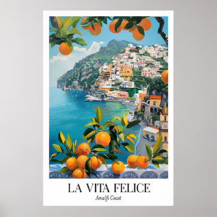 Impression d'art de la Côte d'Amalfi Citrus vibran