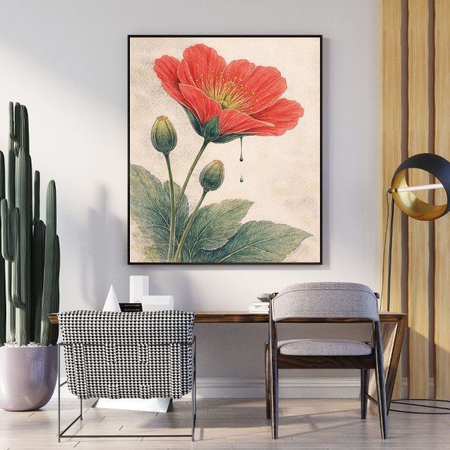 Impression d'art de la fleur de pavot | Affiche d' (Créateur téléchargé)