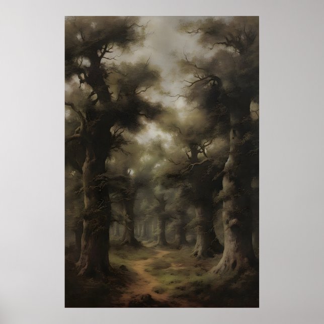 Impression d'art de la forêt ancienne éthérée, Boi (Devant)