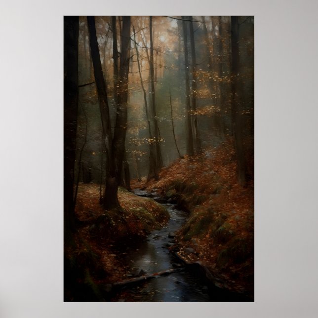 Impression d'art de la forêt automnale Dark Academ (Devant)