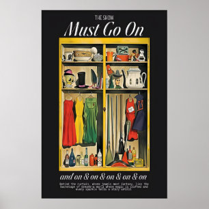 Impression d'art de la garde-robe de théâtre vinta