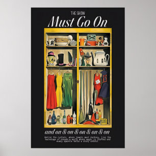 Impression d'art de la garde-robe du théâtre vinta