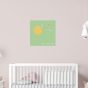 Impression d'art de la nurserie de bébé de la fami