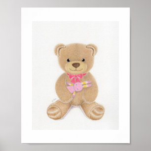 Impression d'art de la nurserie de l'ours en peluc