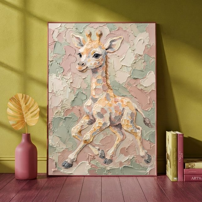 Impression d'art de la nurserie pastel de girafeau (Créateur téléchargé)