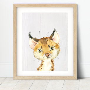 Impression d'art de la pépinière de lynx roux