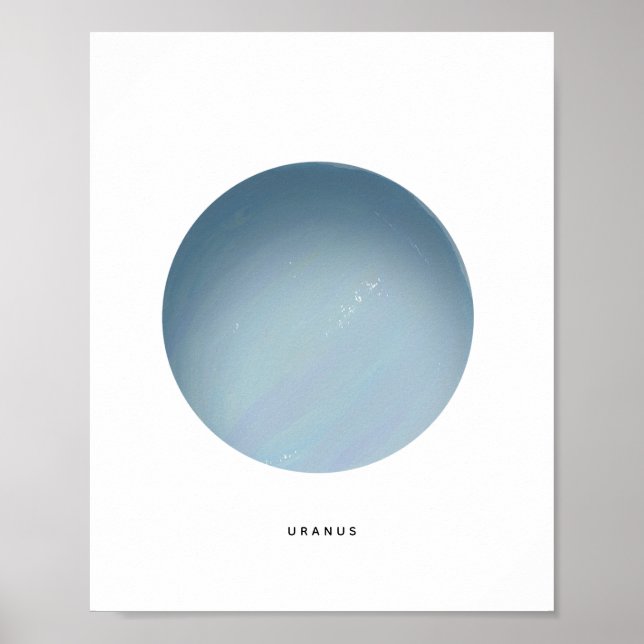 Impression d'art de la planète peinte Uranus (Devant)