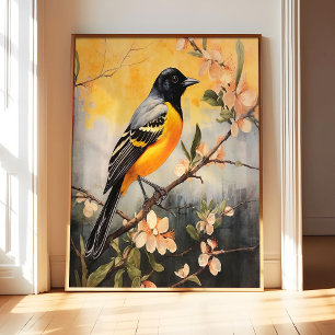 Impression d'art de la poster de Baltimore Oriole,