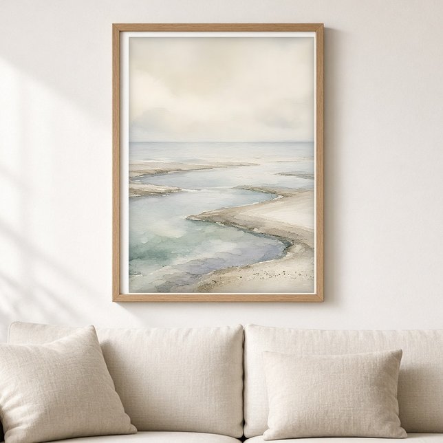 Impression d'art de la rive de la marée pâle (Créateur téléchargé)