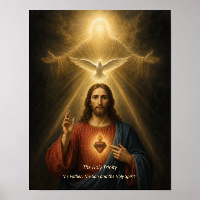Impression d'art de la Sainte Trinité - Père, Fils (Devant)